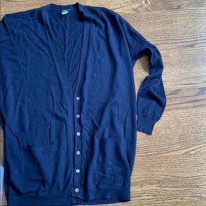 Jcrew size m navy wool bf cardigan